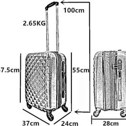 Begroting ⭐ SB Travelbags 'Expandable' ???? Handbagage Koffer 55cm 4 Wielen Trolley - Blauw ???? 19 Begroting ⭐ SB Travelbags 'Expandable' ???? Handbagage Koffer 55cm 4 Wielen Trolley - Blauw ???? -New Rebels shop 550x521 3