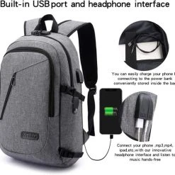 Beste Verkoop ???? DION3 EKEO - Spatwaterdichte Rugzak - Anti Diefstal - Met Usb En Oplaadstation - Zwart ❤️ -New Rebels shop 550x523 1