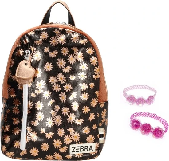 Goedkoop ???? Zebra Trends Zebra Rugzak Flowers Brown Gold Rugtas + Armbandje ✔️ 3 Goedkoop ???? Zebra Trends Zebra Rugzak Flowers Brown Gold Rugtas + Armbandje ✔️