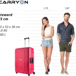 Flash-uitverkoop ???? CarryOn Steward TSA Reiskoffer - 75cm Trolley Met Kliksloten - Dubbele Wielen - Rood ⭐ -New Rebels shop 550x527 3