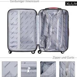 Uitgang ???? Monzana Hardcase Koffer Set - Baseline Zilver M/L/XL ✨ -New Rebels shop 550x530 4