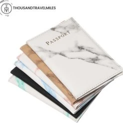 Beste deal ✨ Paspoort Hoes - Paspoort Cover Marmer Grijs – Kunstleer – Inclusief Pashouder – Spatwaterdicht - Thousandtravelmiles ✨ -New Rebels shop 550x534 6