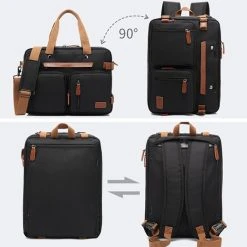 Beste Verkoop ???? Merkloos Converteerbare Rugzak - Messenger Schouderrugzak - 17,3 Inch Laptoptas - Handtas - Zakelijke Reisrugzak Rugzak - Grijs ???? -New Rebels shop 550x535 4
