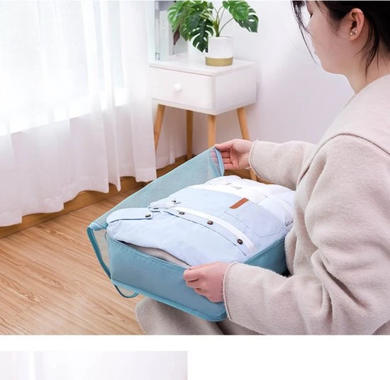 Uitgang ???? Bolture Packing Cubes Compression - Koffer En Bagage Organizer - ???? Backpack - 9 Delig - Lichtblauw ???? 10 Uitgang ???? Bolture Packing Cubes Compression - Koffer En Bagage Organizer - ???? Backpack - 9 Delig - Lichtblauw ???? - Afbeelding 8