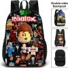Nieuw ???? Merkloos Gift Land® Roblox Rugzak/ Boekentas- Kinder Rugtas - Blauw Schooltas - Dubbel Zijdige Afbeeldingen- 16 Liter - 3 Ritsvakken ????