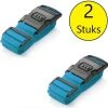 Flash-uitverkoop ???? Merkloos Bagage Riem Blauw Met TSA Cijferslot 2 Stuks – 180cm | Bagage Beveiligen | Kofferriem Met Code Slot | Luggage Strap | Koffer Band | Koffer Gesp | Codeslot ????
