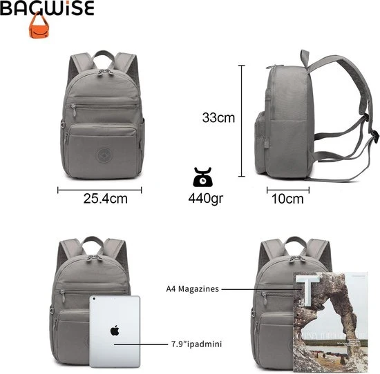 Top 10 ???? Bagwise® Rugzak - Rugtas - 10 Lt - S - Dames - Heren - (3060) Grijs ???? 8 Top 10 ???? Bagwise® Rugzak - Rugtas - 10 Lt - S - Dames - Heren - (3060) Grijs ???? - Afbeelding 6