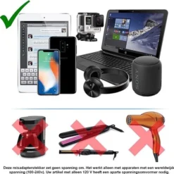 Nieuw ???? 5YOA Reisstekker USA Naar EU – Wit ❤️ -New Rebels shop 550x543 2