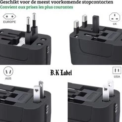 Flash-uitverkoop ???? B.K Label Universele Internationale Reisstekker - 2 Usb Poorten ???? 11 Flash-uitverkoop ???? B.K Label Universele Internationale Reisstekker - 2 Usb Poorten ???? -New Rebels shop 550x544 5