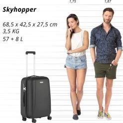 Beste recensies van ✨ CarryOn Skyhopper Reiskoffer - 68.5cm TSA Trolley Met Expander En OKOBAN - Zwart ???? -New Rebels shop 550x547 9