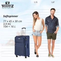 Beste recensies van ???? Travelz Softspinner TSA Reiskoffer - Trolley 77cm En 104 + 16 Ltr - Blauw ???? -New Rebels shop 550x549 1