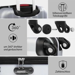 Uitgang ???? Monzana Hardcase Koffer Set - Baseline Zilver M/L/XL ✨ -New Rebels shop 550x549 10