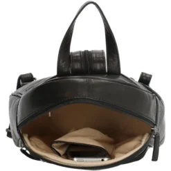 Top 10 ???? Old West Leren Dames Rugzak San Antonio M - Zwart ???? -New Rebels shop 550x550 131