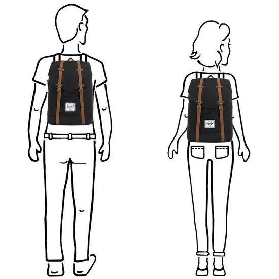 Gloednieuw ❤️ Herschel Retreat - Black/Tan Synthetic Leather / Rugzak Met 15" Fleece Gevoerd Laptopvak - 19.5L Opbergruimte - Magnetische Sluiting / Met Levenslange Fabrieksgarantie / Limited Lifetime Warranty / Zwart ???? 16 Gloednieuw ❤️ Herschel Retreat - Black/Tan Synthetic Leather / Rugzak Met 15" Fleece Gevoerd Laptopvak - 19.5L Opbergruimte - Magnetische Sluiting / Met Levenslange Fabrieksgarantie / Limited Lifetime Warranty / Zwart ???? - Afbeelding 14