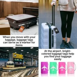 Nieuw ✨ BOTC Kofferlabel - 5 Stuks Reiskoffer Reisaccessoire - Bagagelabel - Naamlabel - Aluminium - Zwart ⌛ -New Rebels shop 550x550 278