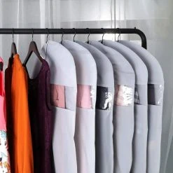 Beste deal ???? Merkloos Kledinghoes - 6 X Grijze Waterdichte Kledinghoes - 3 Lange En 3 Korte Met Transparant Kijkvenster - Wasbaar - Stevige Ritssluiting ???? -New Rebels shop 550x550 331