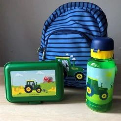 Uitgang ???? Klein Tractor Kinder Peuter Rugzakje, Lunchbox En Drinkfles / Drinkbeker - Die Spiegelburg Serie Later Als Ik Groot Ben ... ????