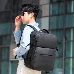 Goedkoop ⌛ TK-products Zakelijke Multifunctionele Rugzak/Schouder Tas - 17.5 Inch Laptop Vak - USB Poort - Voor Werk,School,Reizen - Waterdichte Tas Voor Heren/Dames - ???? Backpack - Zwart Extra Vakken ???? -New Rebels shop 550x550 443