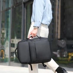 Goedkoop ⌛ TK-products Zakelijke Multifunctionele Rugzak/Schouder Tas - 17.5 Inch Laptop Vak - USB Poort - Voor Werk,School,Reizen - Waterdichte Tas Voor Heren/Dames - ???? Backpack - Zwart Extra Vakken ???? -New Rebels shop 550x550 444