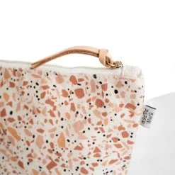 Beste Verkoop ???? Merkloos Make-Up Tasje / Etui / Toilettas Met Trendy Kleurrijk Terrazzo Patroon - Terracotta ???? -New Rebels shop 550x550 448