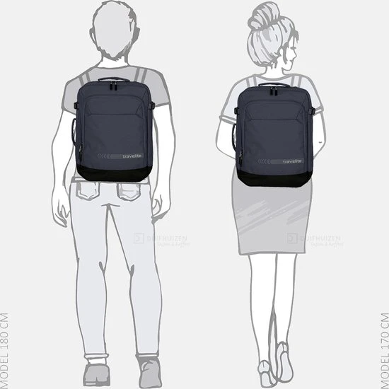 Beste Verkoop ???? Travelite Kick Off Cabin Size ???? Backpack/weekender Rugzak Dark Anthracite ???? 6 Beste Verkoop ???? Travelite Kick Off Cabin Size ???? Backpack/weekender Rugzak Dark Anthracite ???? - Afbeelding 4