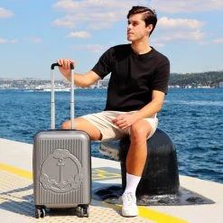 Hete verkoop ???? Biggdesign Ocean ???? Handbagage Koffer - Reiskoffer - Grijs - Klein ???? -New Rebels shop 550x550 487