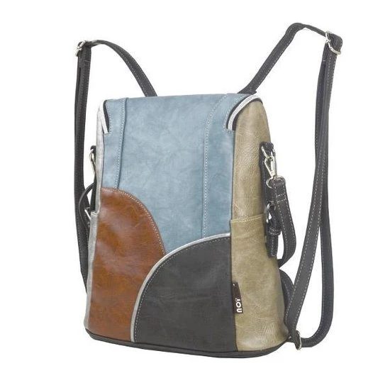 Uitgang ✔️ Noi-Noi 'Swoops' - Rugzak - Schoudertas - Lichtblauw/Beige/Zwart - Anti Diefstal - Multifunctioneel - Dames - NN-243-03 ⌛ 4 Uitgang ✔️ Noi-Noi 'Swoops' - Rugzak - Schoudertas - Lichtblauw/Beige/Zwart - Anti Diefstal - Multifunctioneel - Dames - NN-243-03 ⌛ - Afbeelding 2