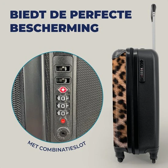 Gloednieuw ⭐ MuchoWow® Koffer - Panterprint - Past Binnen 55x40x20 Cm En 55x35x25 Cm - ???? Handbagage - Trolley - Fotokoffer - Cabin Size - Print ???? 4 Gloednieuw ⭐ MuchoWow® Koffer - Panterprint - Past Binnen 55x40x20 Cm En 55x35x25 Cm - ???? Handbagage - Trolley - Fotokoffer - Cabin Size - Print ???? - Afbeelding 2