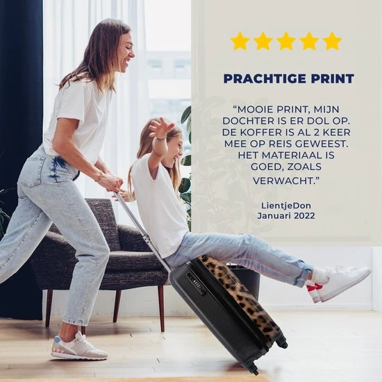 Gloednieuw ⭐ MuchoWow® Koffer - Panterprint - Past Binnen 55x40x20 Cm En 55x35x25 Cm - ???? Handbagage - Trolley - Fotokoffer - Cabin Size - Print ???? 7 Gloednieuw ⭐ MuchoWow® Koffer - Panterprint - Past Binnen 55x40x20 Cm En 55x35x25 Cm - ???? Handbagage - Trolley - Fotokoffer - Cabin Size - Print ???? - Afbeelding 5