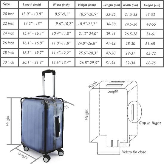 Hete verkoop ???? PrimeMatik - Waterdichte Kofferhoes En Bagagebeschermhoes 30" 53 X 32 X 67cm ???? 8 Hete verkoop ???? PrimeMatik - Waterdichte Kofferhoes En Bagagebeschermhoes 30" 53 X 32 X 67cm ???? - Afbeelding 6