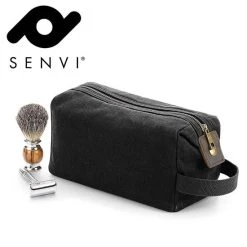 Groothandel ???? Senvi Waxed Canvas Toilettas - Kleur Zwart - 4 Liter ???? -New Rebels shop 550x550 628