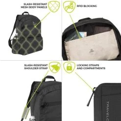 Coupon ❤️ Travelon Anti-diefstal ???? Backpack - Betrouwbare Opvouwbare Rugtas - Unieke Veilige Functies - Zwart ✨ -New Rebels shop 550x550 647