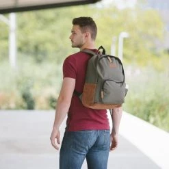 Groothandel ???? Chappo Classic Rugzak - Vintage Rugtas 18 Ltr - Tas Voor Studie/ Werk - Waterbestendig - Khaki ⭐ -New Rebels shop 550x550 701