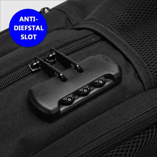 Flash-uitverkoop ⭐ Kono Rugzak - Schooltas - 15,6 Inch Laptop Rugtas - Dames/Heren - 28L - Waterafstotend - Zwart ???? 10 Flash-uitverkoop ⭐ Kono Rugzak - Schooltas - 15,6 Inch Laptop Rugtas - Dames/Heren - 28L - Waterafstotend - Zwart ???? - Afbeelding 8