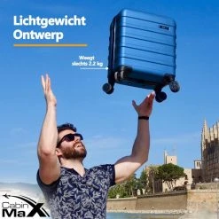Beste deal ???? Cabin Max CabinMax ???? Handbagage Koffer - Trolley 30L - Harde Reiskoffer - 45x36x20cm - Lichtgewicht - Groot Capaciteit - Aegean Blue ???? -New Rebels shop 550x550 773