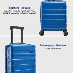 Beste deal ???? Cabin Max CabinMax ???? Handbagage Koffer - Trolley 30L - Harde Reiskoffer - 45x36x20cm - Lichtgewicht - Groot Capaciteit - Aegean Blue ???? -New Rebels shop 550x550 774