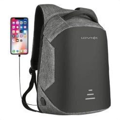 Beste recensies van ???? Lovnix Rugzak - Anti Diefstal - Inclusief Usb Oplaadstation En 3.5mm Audio Jack - Geschikt Voor Laptop - Anti Theft - Spatwaterdicht - 25L - Zwart/Grijs ????