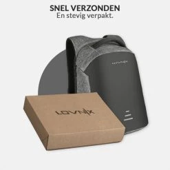 Beste recensies van ???? Lovnix Rugzak - Anti Diefstal - Inclusief Usb Oplaadstation En 3.5mm Audio Jack - Geschikt Voor Laptop - Anti Theft - Spatwaterdicht - 25L - Zwart/Grijs ???? -New Rebels shop 550x550 870