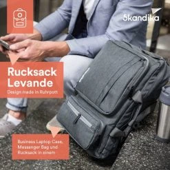 Gloednieuw ???? Skandika Levande Rugzak – Rugzakken - Rugzak Dames – Rugzak Heren - Urban Style Ontwerp Rugtas – Daypack - Messenger Bag - Business Laptop Bag Reistas - Waterafstotend – 35 X 11 X 48 Cm (L X B X H) – 20 Liter - Voor School & Reizen – Grijs ???? -New Rebels shop 550x550 909