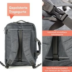 Gloednieuw ???? Skandika Levande Rugzak – Rugzakken - Rugzak Dames – Rugzak Heren - Urban Style Ontwerp Rugtas – Daypack - Messenger Bag - Business Laptop Bag Reistas - Waterafstotend – 35 X 11 X 48 Cm (L X B X H) – 20 Liter - Voor School & Reizen – Grijs ???? -New Rebels shop 550x550 910