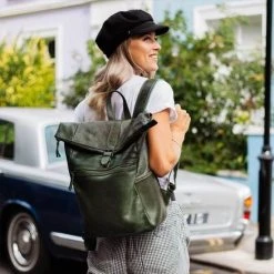 Aanbiedingen ???? Bear Design Pergola - Leren Laptop Rolltop Rugzak - 13 Inch - Cognac ???? -New Rebels shop 550x550 939