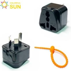 Beste deal ???? Colorful Sun® Universele Wereldstekker - Australië - Reisstekker Type I - 1 Stuk - EU / US / CN / AU / FR / JP / IT Naar Naar AU / CN / NZ / AR - Universele Wereldstekker Naar Australië, China, Nieuw-Zeeland, Argentinië - Zwart ❤️ -New Rebels shop 550x551 9