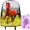 Gloednieuw ???? B&B Slagharen Rugzak Paard- Rugtas Bruin Paard- 42cm X 28cm X 12cm- Incl. Metalen Sleutelhanger Set Roze 5 Delig ???? -New Rebels shop 550x557 10