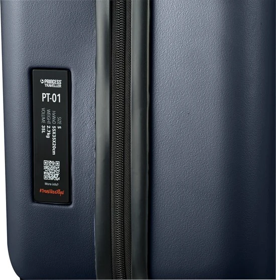 Beste Verkoop ???? Princess Traveller PT01 - ???? Handbagage Koffer - Platinum Navy - S - 55cm ⌛ 7 Beste Verkoop ???? Princess Traveller PT01 - ???? Handbagage Koffer - Platinum Navy - S - 55cm ⌛ - Afbeelding 5