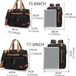 Beste Verkoop ???? Merkloos Converteerbare Rugzak - Messenger Schouderrugzak - 17,3 Inch Laptoptas - Handtas - Zakelijke Reisrugzak Rugzak - Grijs ???? -New Rebels shop 550x563 2