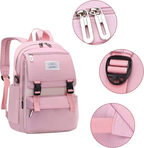 Beste deal ???? Veran Rugzak - Rugtas - School - Meisjes - Jongens - Tieners - Waterdicht - Boekentas - 25 Liter - Roze ???? 6 Beste deal ???? Veran Rugzak - Rugtas - School - Meisjes - Jongens - Tieners - Waterdicht - Boekentas - 25 Liter - Roze ???? - Afbeelding 4