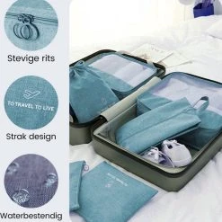 Hete verkoop ???? Somstyle Packing Cubes Set 7-Delig - Organizer Voor Koffer En ???? Backpack - Blauw ⌛ -New Rebels shop 550x567 4