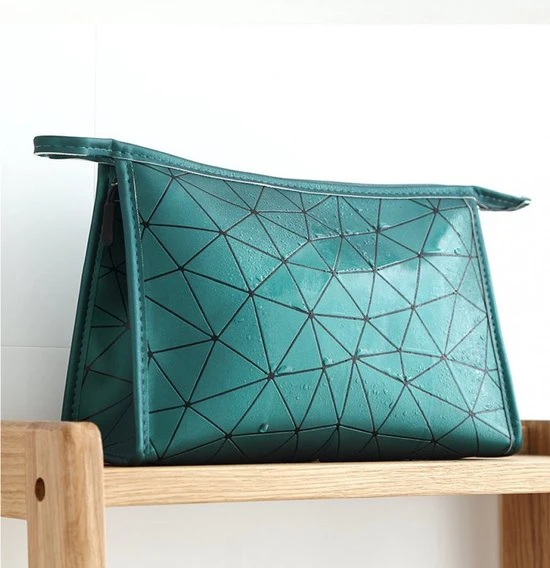 Nieuw ???? Fop En Bij Toilettas Groen Driehoekjes - Cosmetica Organizer - Organiser Reizen - Tas Opberger - Travel Organizer - Make-up Opbergen ???? 5 Nieuw ???? Fop En Bij Toilettas Groen Driehoekjes - Cosmetica Organizer - Organiser Reizen - Tas Opberger - Travel Organizer - Make-up Opbergen ???? - Afbeelding 3