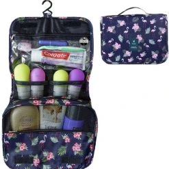 Kopen ???? Reismonkey Ophangbare Toilettas Met Haak – Donkerblauw Met Flamingo Print – Travel Bag Organizer Voor Dames/Meisje – Hangende Make-up Tas/Cosmetic Bag – Reizen - Cadeau Voor Dames/Vrouwen ???? -New Rebels shop 550x569 6