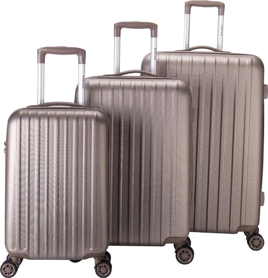 Groothandel ???? Decent Harde Koffer Tranporto 66 - Champagne ✨ 10 Groothandel ???? Decent Harde Koffer Tranporto 66 - Champagne ✨ - Afbeelding 8